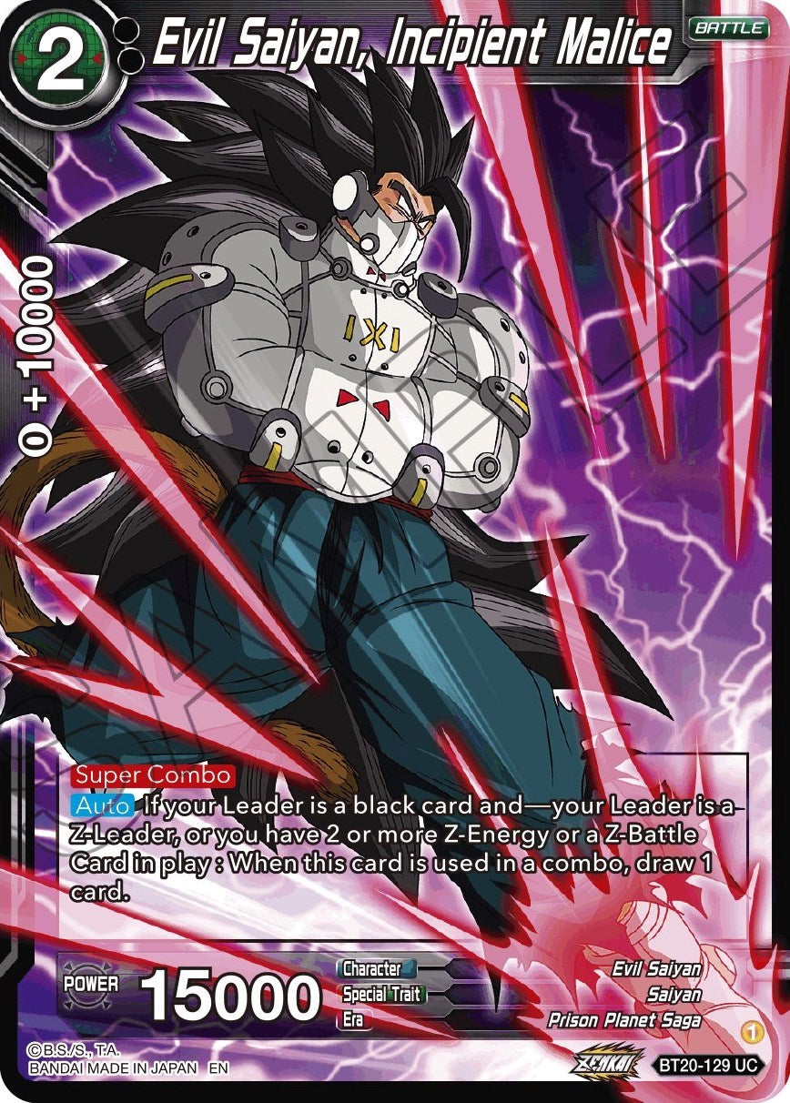 Evil Saiyan, Incipient Malice (BT20-129) [Power Absorbed] | Rock City Comics