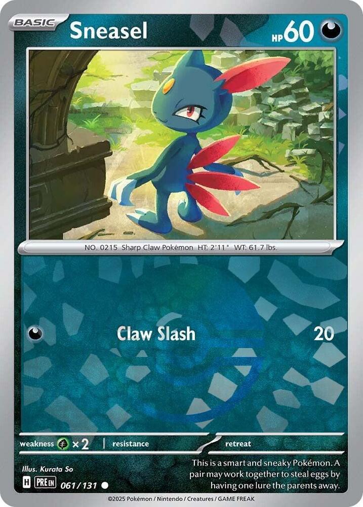 Sneasel (061/131) (Poke Ball Pattern) [Scarlet & Violet: Prismatic Evolutions] | Rock City Comics