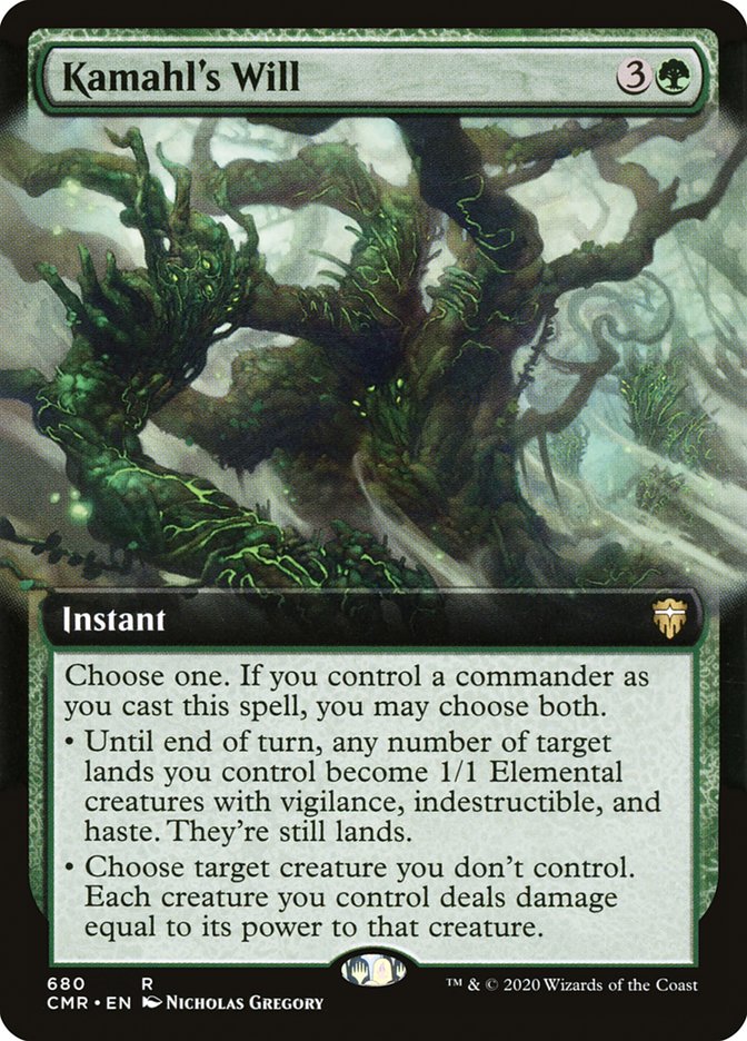 Kamahl's Will (Extended Art) [Commander Legends] | Rock City Comics