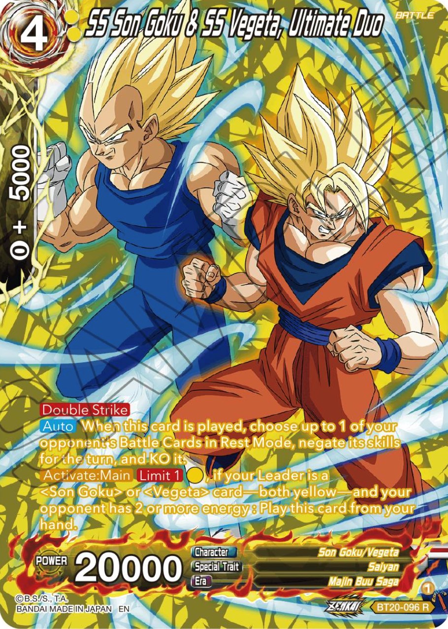 SS Son Goku & SS Vegeta, Ultimate Duo (Silver Foil) (BT20-096) [Power Absorbed] | Rock City Comics