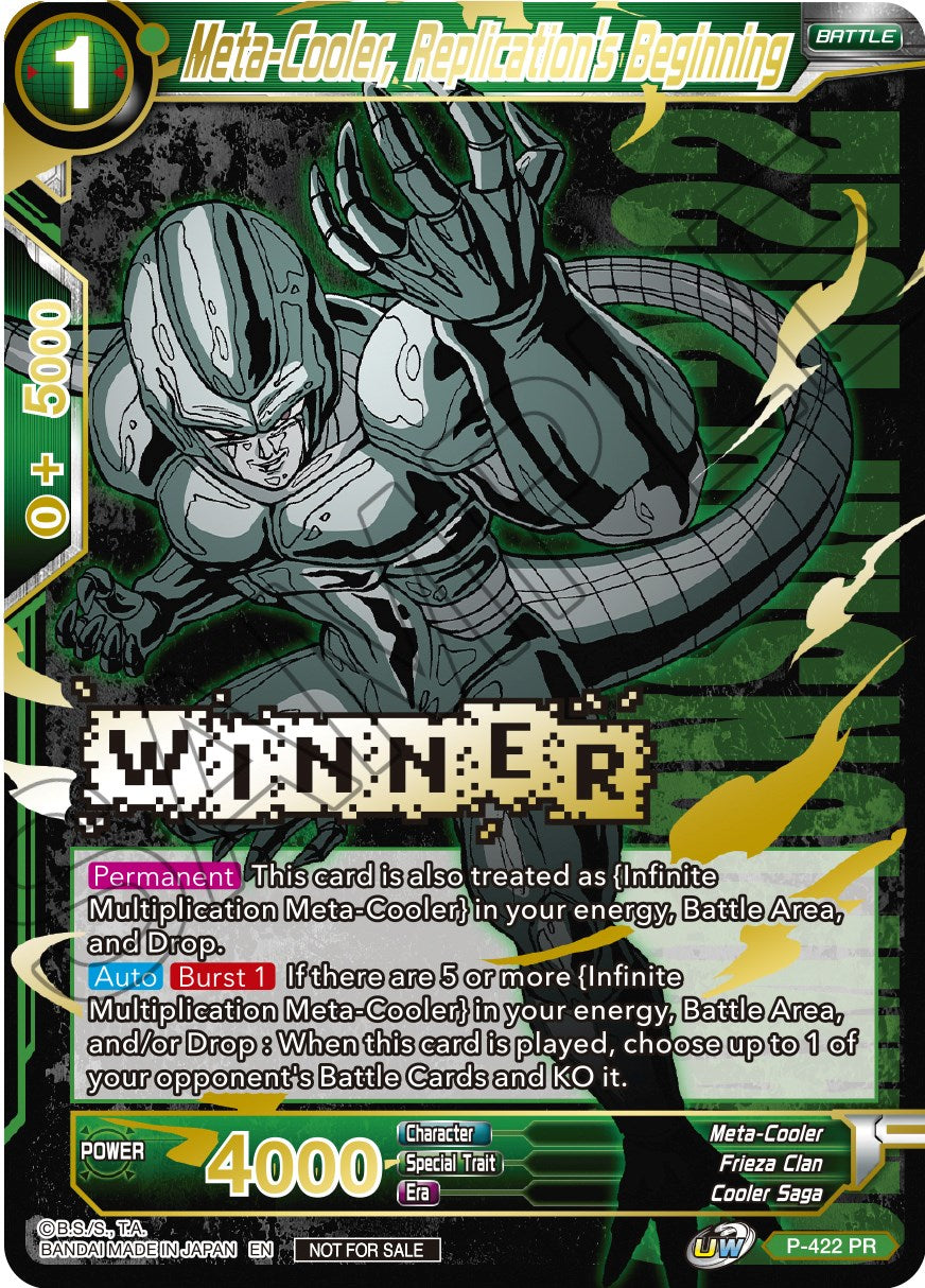 Meta-Cooler, Replication's Beginning (Championship Pack 2022 Vol.2) (Winner Gold Stamped) (P-422) [Promotion Cards] | Rock City Comics