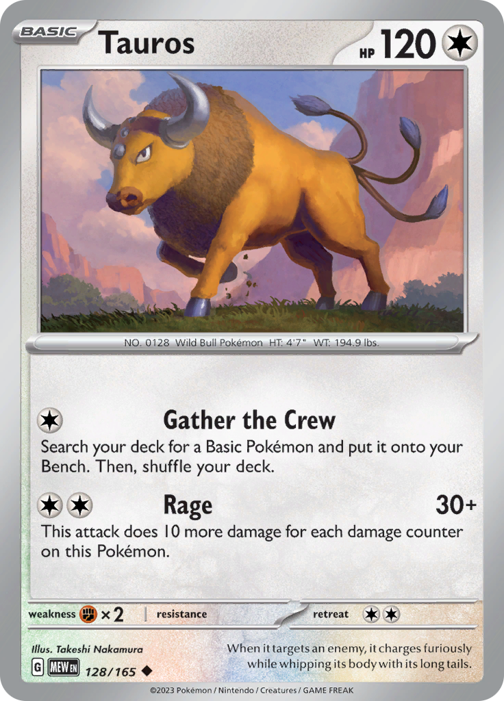 Tauros (128/165) [Scarlet & Violet: 151] | Rock City Comics