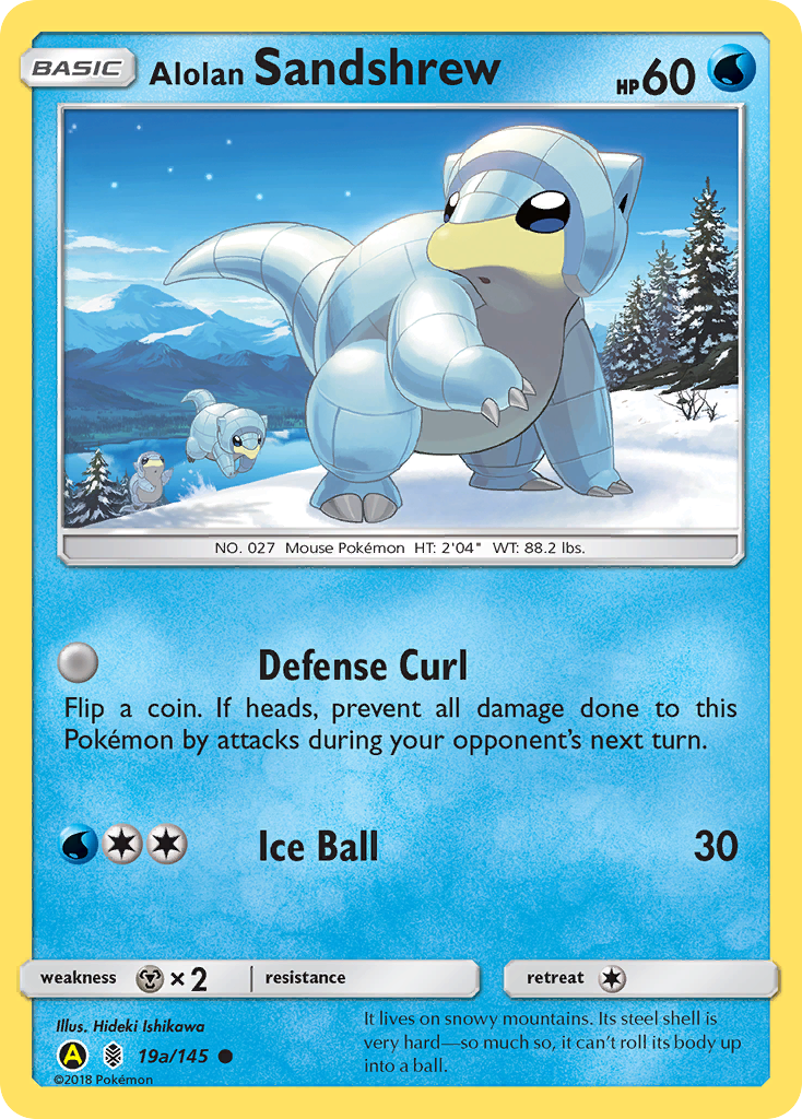 Alolan Sandshrew (19a/145) [Alternate Art Promos] | Rock City Comics