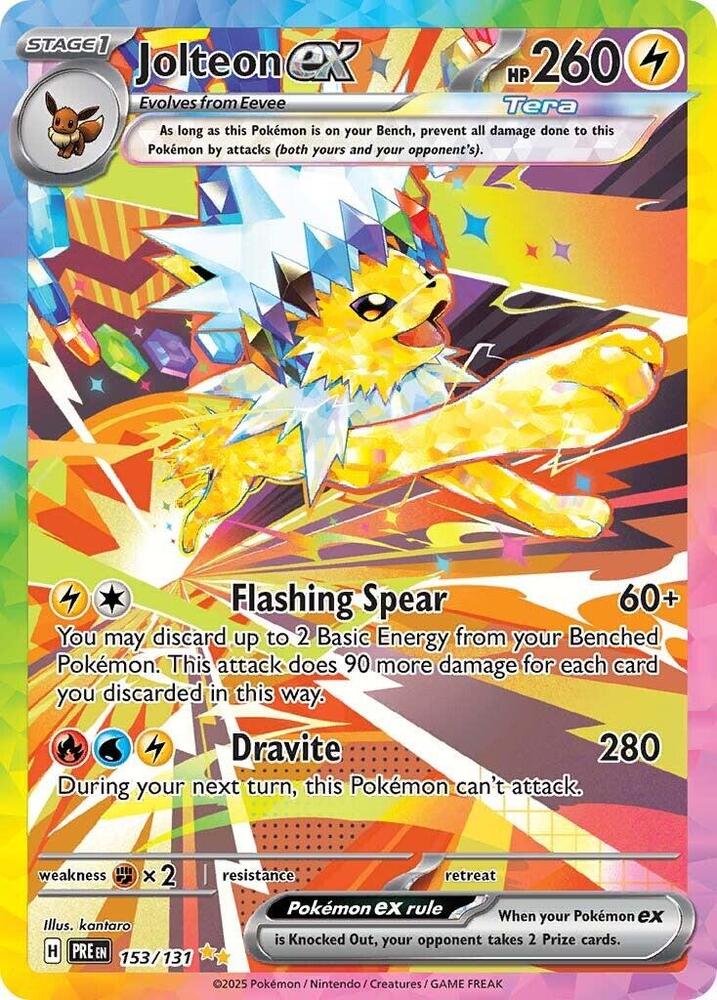 Jolteon ex (153/131) [Scarlet & Violet: Prismatic Evolutions] | Rock City Comics