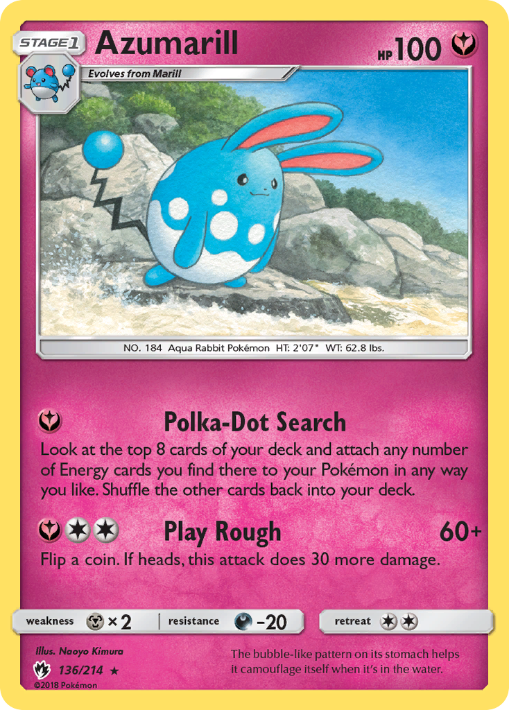 Azumarill (136/214) [Sun & Moon: Lost Thunder] | Rock City Comics