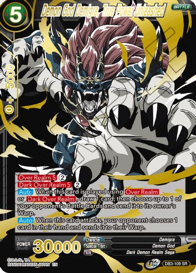 Demon God Demigra, True Power Unleashed (Alternate Art) (DB3-109) [Special Anniversary Set 2021] | Rock City Comics