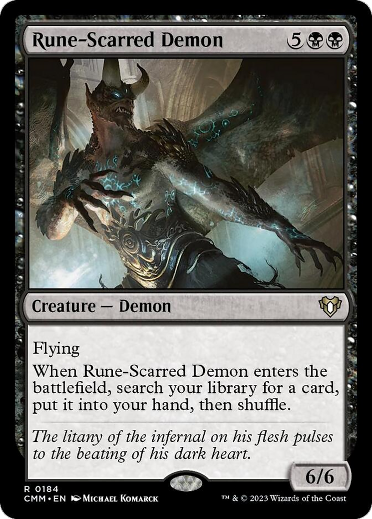 Rune-Scarred Demon [Commander Masters] | Rock City Comics
