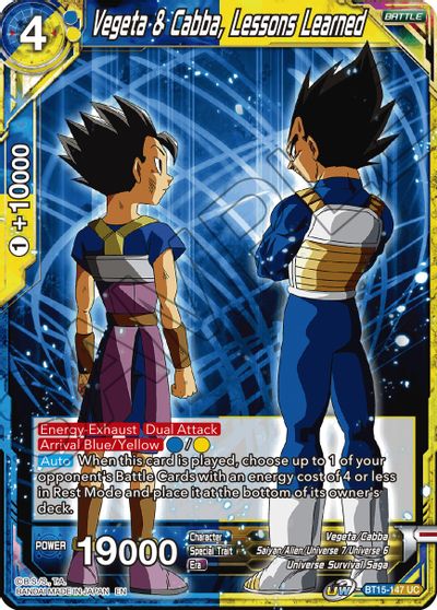 Vegeta & Cabba, Lessons Learned (BT15-147) [Saiyan Showdown] | Rock City Comics