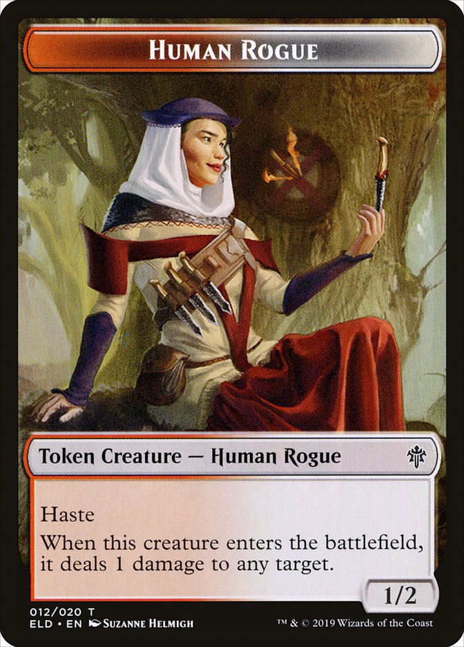Human Rogue Token [Throne of Eldraine Tokens] | Rock City Comics