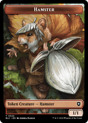 Hamster // Beast (024) Double-Sided Token [Bloomburrow Commander Tokens] | Rock City Comics