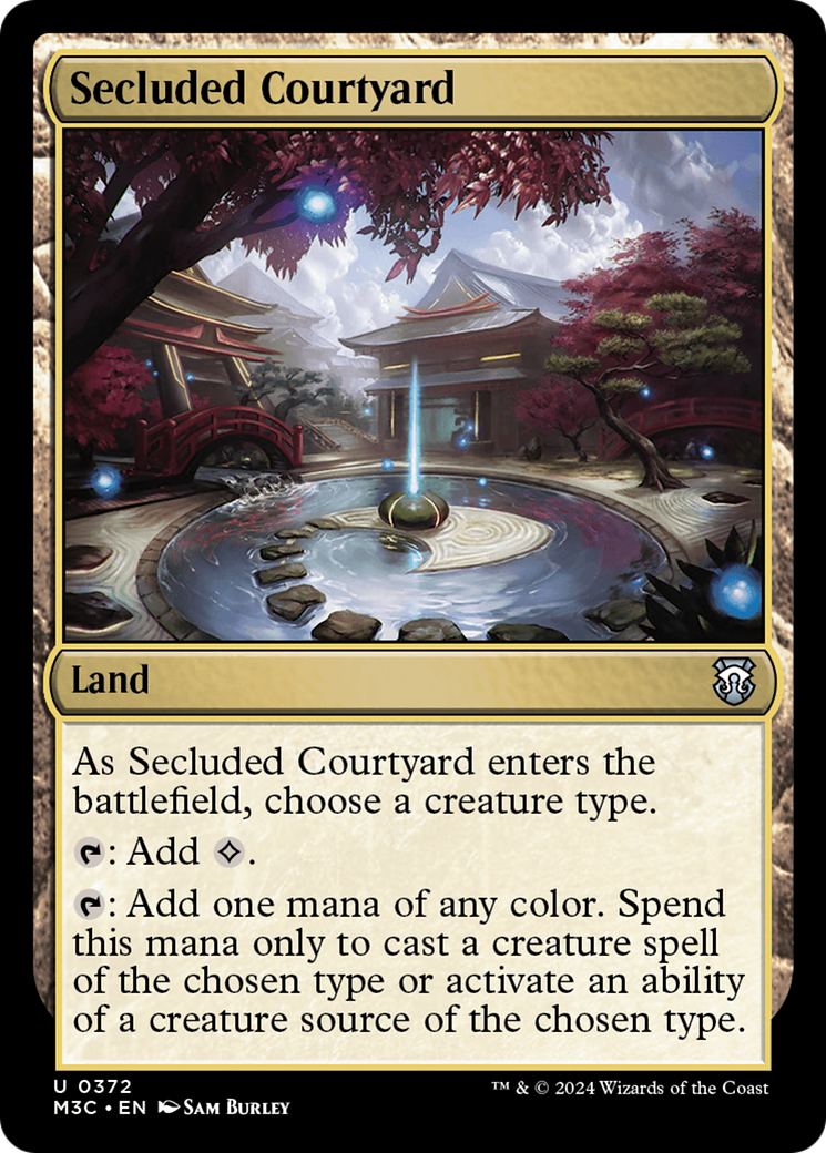 Secluded Courtyard (Ripple Foil) [Modern Horizons 3 Commander] | Rock City Comics