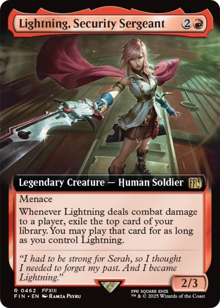 Lightning, Security Sergeant (Extended Art) [FINAL FANTASY] | Rock City Comics