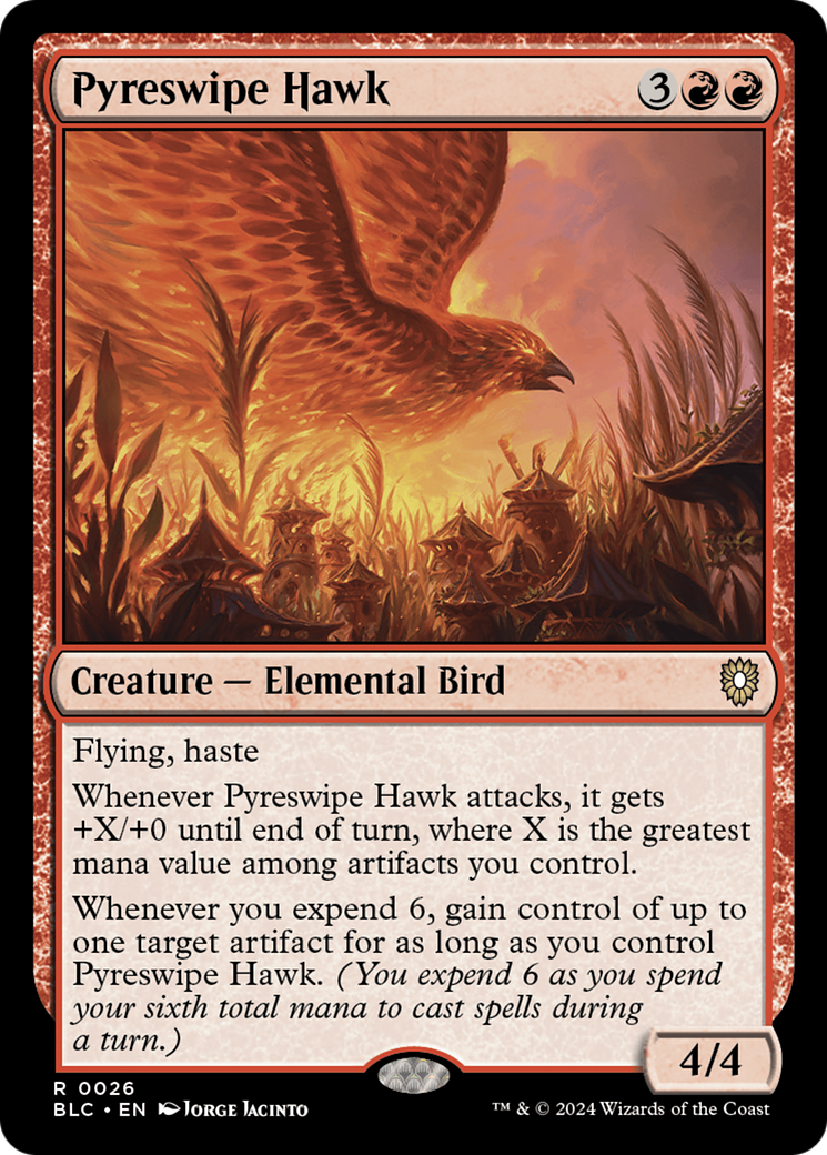 Pyreswipe Hawk [Bloomburrow Commander] | Rock City Comics