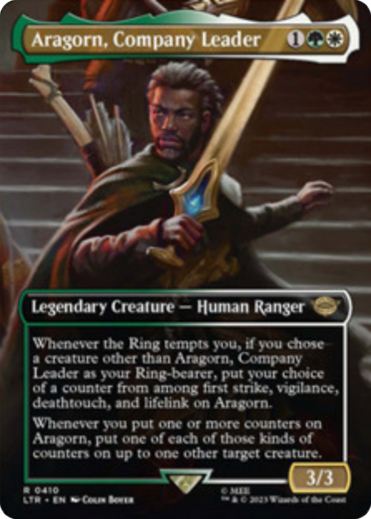 Aragorn, Company Leader (Borderless Alternate Art) [The Lord of the Rings: Tales of Middle-Earth] | Rock City Comics