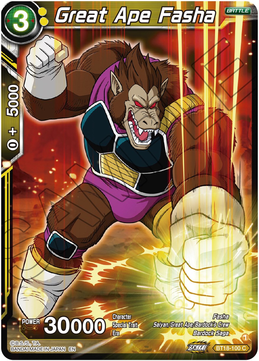 Great Ape Fasha (BT18-100) [Dawn of the Z-Legends] | Rock City Comics