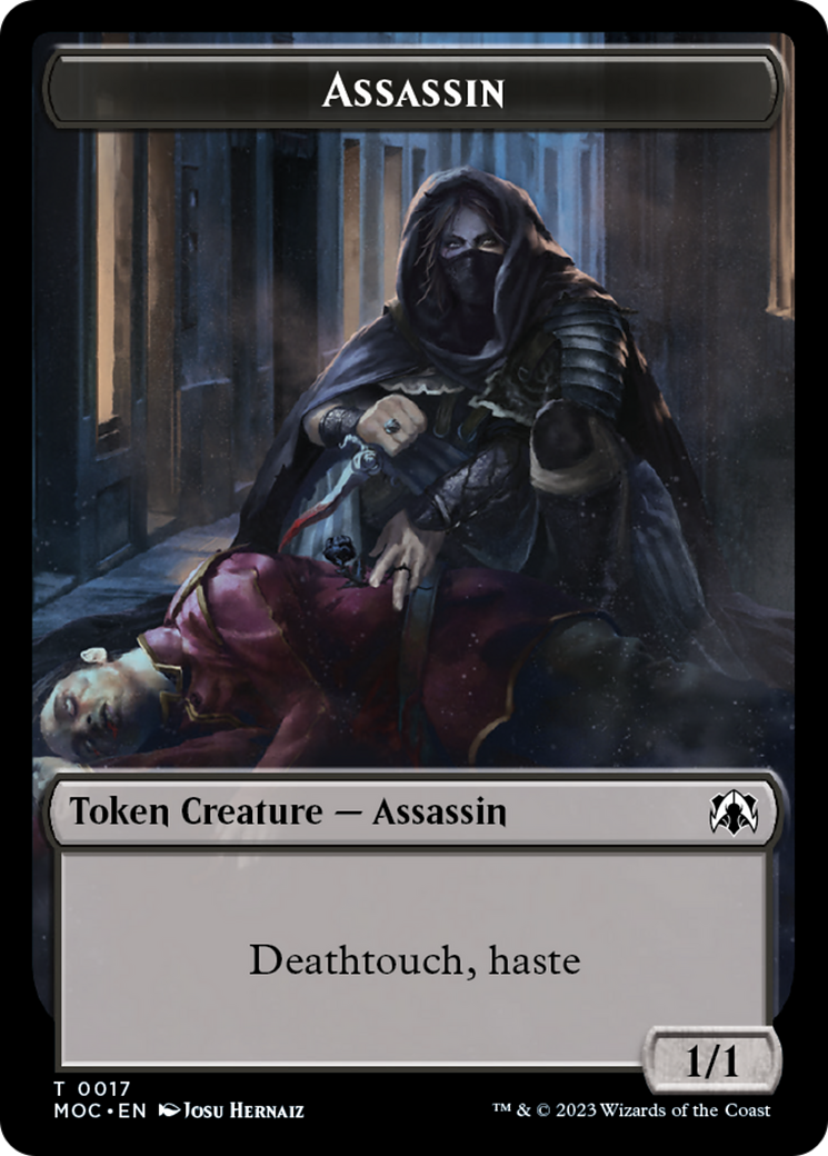 Assassin // Knight (10) Double-Sided Token [March of the Machine Commander Tokens] | Rock City Comics