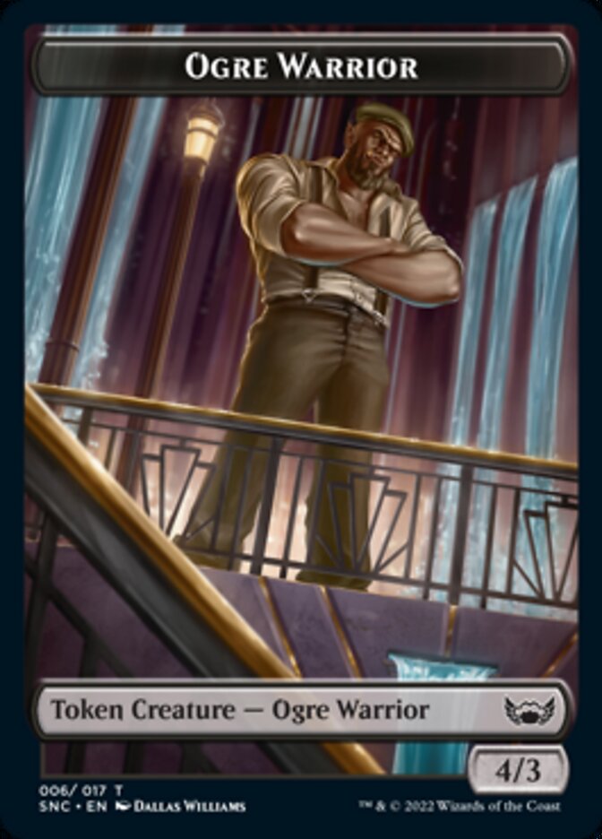 Treasure (014) // Ogre Warrior Double-Sided Token [Streets of New Capenna Tokens] | Rock City Comics