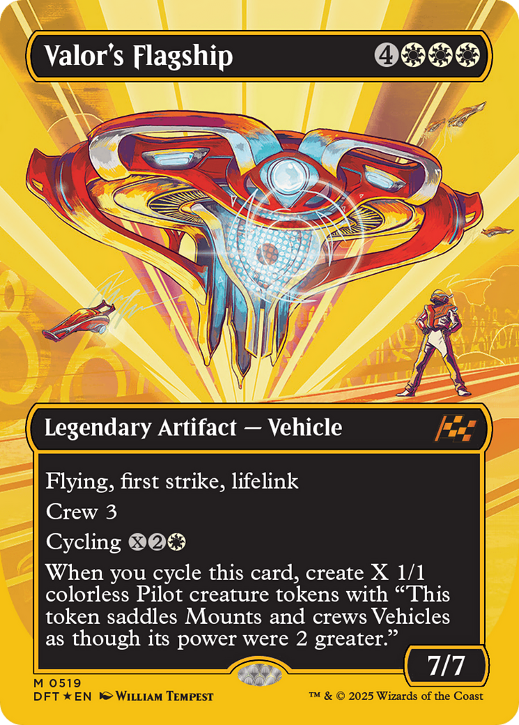 Valor's Flagship (Borderless) (First-Place Foil) [Aetherdrift] | Rock City Comics