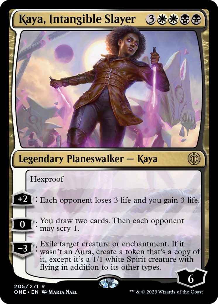 Kaya, Intangible Slayer (Promo Pack) [Phyrexia: All Will Be One Promos] | Rock City Comics