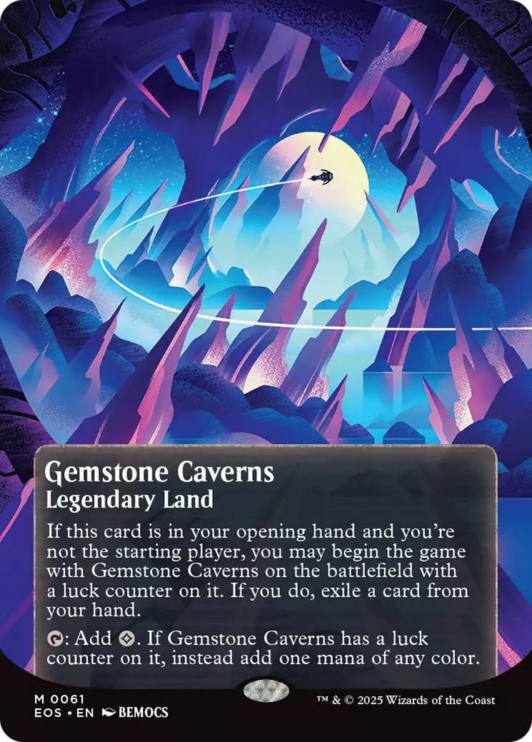 Gemstone Caverns (0061) (Borderless) [Edge of Eternities: Stellar Sights] | Rock City Comics