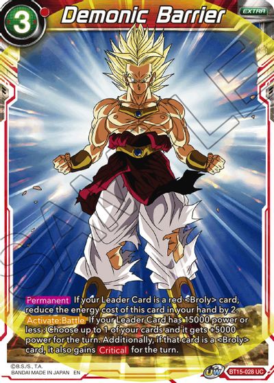 Demonic Barrier (BT15-028) [Saiyan Showdown] | Rock City Comics