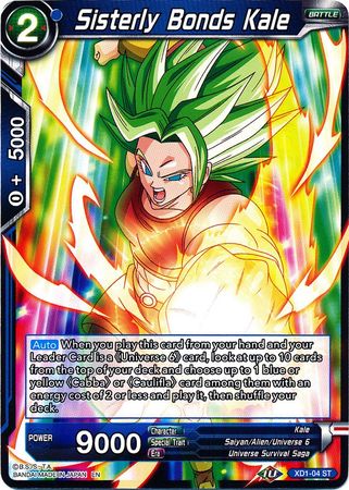 Sisterly Bonds Kale (XD1-04) [Assault of the Saiyans] | Rock City Comics