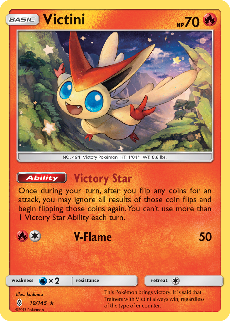 Victini (10/145) [Sun & Moon: Guardians Rising] | Rock City Comics