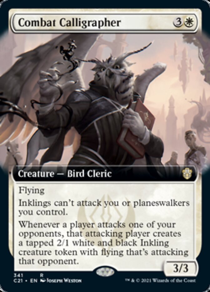 Combat Calligrapher (Extended Art) [Commander 2021] | Rock City Comics