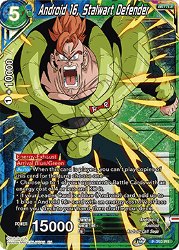 Android 16, Stalwart Defender (Winner Stamped) (P-310_PR) [Tournament Promotion Cards] | Rock City Comics