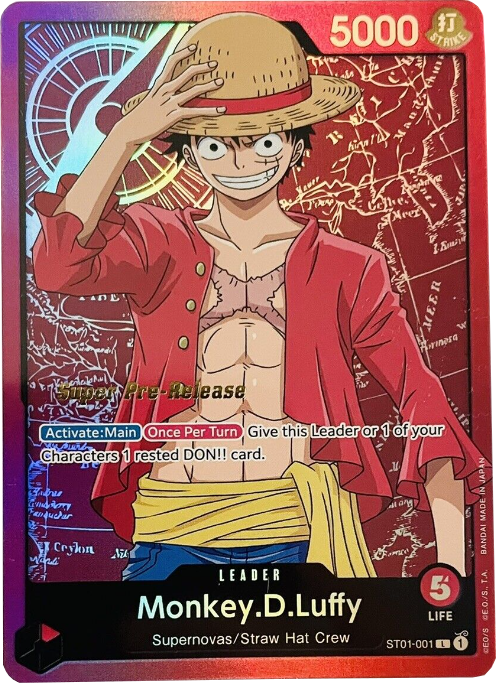 Monkey.D.Luffy (001) [Super Pre-Release Starter Deck: Straw Hat Crew] | Rock City Comics