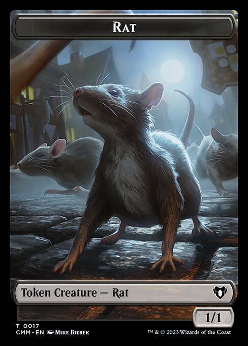 City's Blessing // Rat Double-Sided Token [Commander Masters Tokens] | Rock City Comics