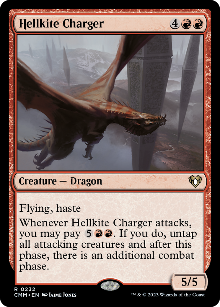 Hellkite Charger (Foil Etched) [Commander Masters] | Rock City Comics