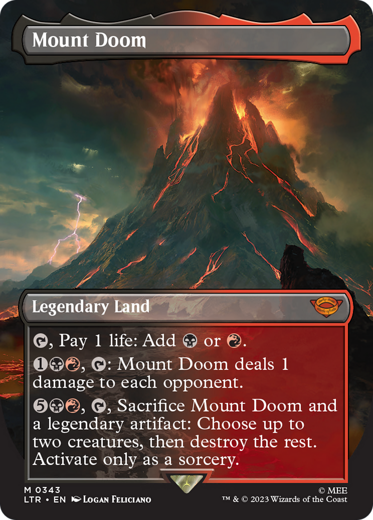 Mount Doom (Borderless Alternate Art) [The Lord of the Rings: Tales of Middle-Earth] | Rock City Comics