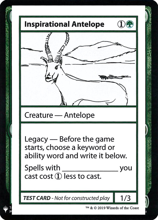 Inspirational Antelope [Mystery Booster Playtest Cards] | Rock City Comics