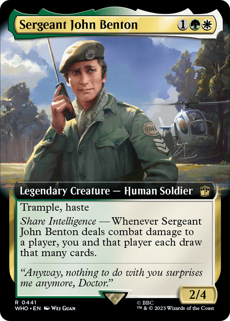 Sergeant John Benton (Extended Art) [Doctor Who] | Rock City Comics