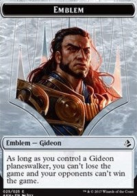 Gideon of the Trials Emblem // Zombie Double-Sided Token [Amonkhet Tokens] | Rock City Comics
