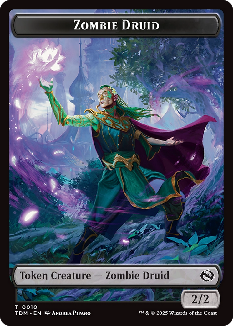 Insect (0022) // Zombie Druid Double-Sided Token [Tarkir: Dragonstorm Commander Tokens] | Rock City Comics