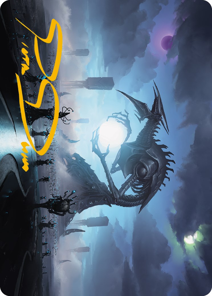 Blue Sun's Twilight Art Card (Gold-Stamped Signature) [Phyrexia: All Will Be One Art Series] | Rock City Comics