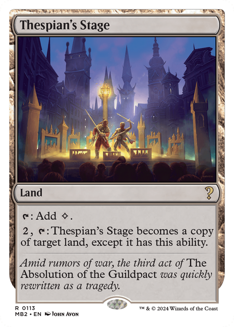 Thespian's Stage (White Border) [Mystery Booster 2] | Rock City Comics