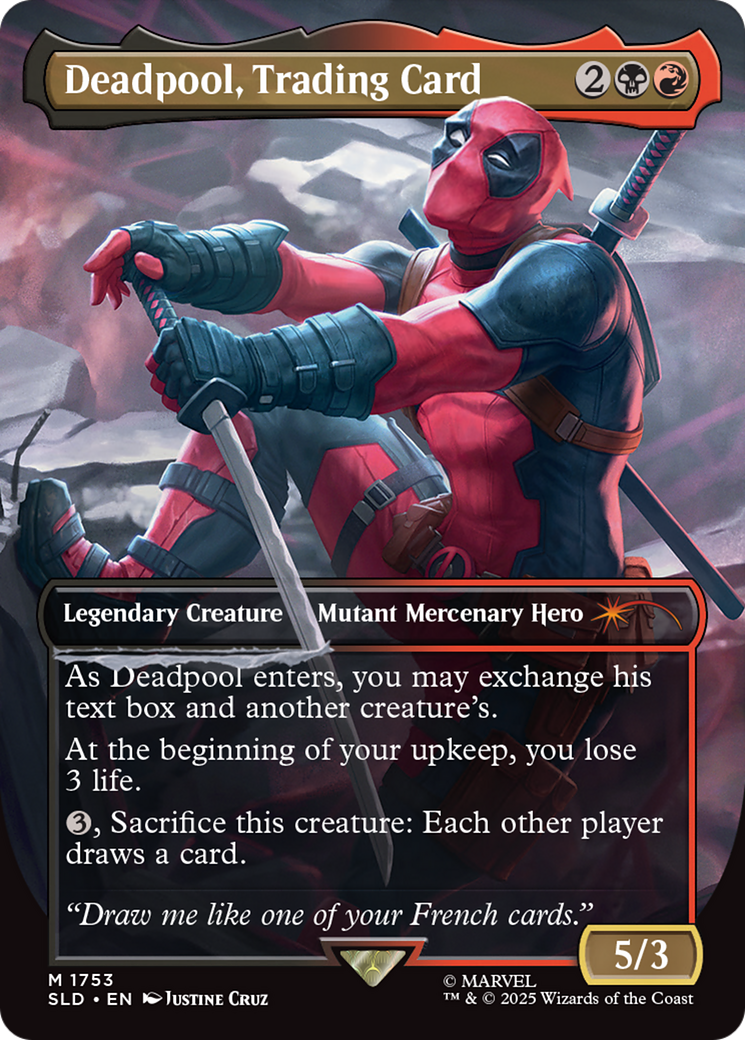 Deadpool, Trading Card (Rainbow Foil) [Secret Lair Drop Series] | Rock City Comics