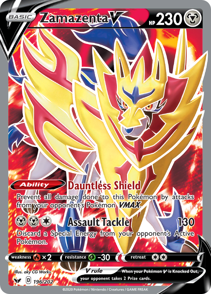 Zamazenta V (196/202) [Sword & Shield: Base Set] | Rock City Comics