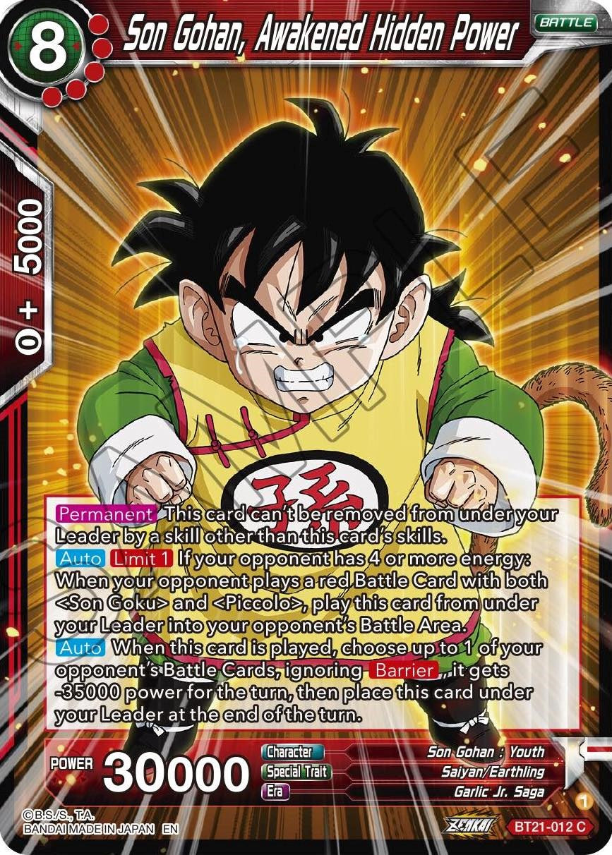 Son Gohan, Awakened Hidden Power (BT21-012) [Wild Resurgence] | Rock City Comics