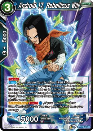 Android 17, Rebellious Will (BT17-046) [Ultimate Squad] | Rock City Comics