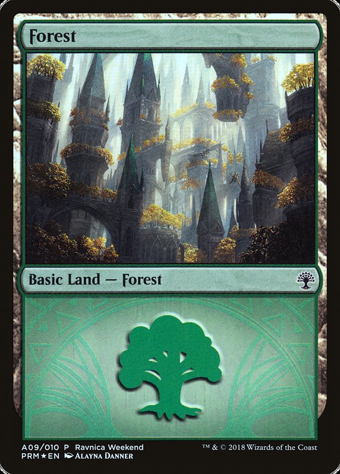 Forest (A09) [Ravnica Allegiance Ravnica Weekend] | Rock City Comics