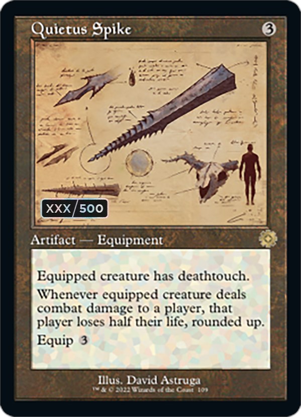Quietus Spike (Retro Schematic) (Serialized) [The Brothers' War Retro Artifacts] | Rock City Comics
