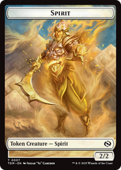 Spirit (0006) // Spirit (0007) Double-Sided Token [Tarkir: Dragonstorm Tokens] | Rock City Comics