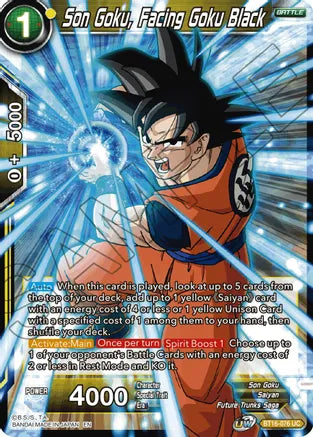 Son Goku, Facing Goku Black (BT16-076) [Realm of the Gods] | Rock City Comics