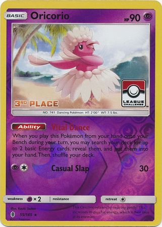 Oricorio (55/145) (League Promo 3rd Place) [Sun & Moon: Guardians Rising] | Rock City Comics