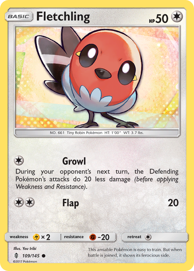 Fletchling (109/145) [Sun & Moon: Guardians Rising] | Rock City Comics