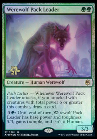 Werewolf Pack Leader [Dungeons & Dragons: Adventures in the Forgotten Realms Prerelease Promos] | Rock City Comics